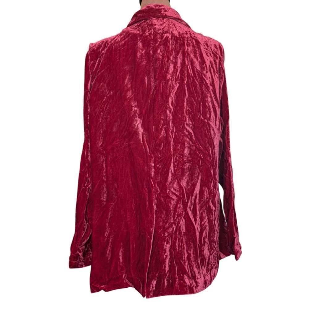 Torrid Raspberry Red Velvet Blazer Size M - Picture 8 of 10